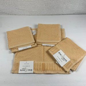 Enchante Home‎ Timaru Wash Towel 12x12 Salmon Turkish Cotton 4-Pieces 6132